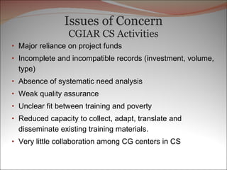 Reflections on Capacity Strengthening and Training — past, present and future