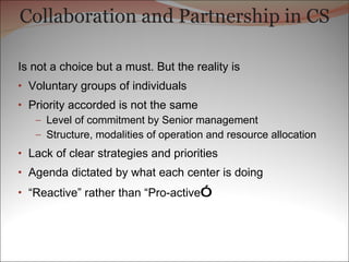 Reflections on Capacity Strengthening and Training — past, present and future