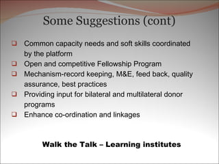 Reflections on Capacity Strengthening and Training — past, present and future