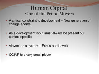 Reflections on Capacity Strengthening and Training — past, present and future