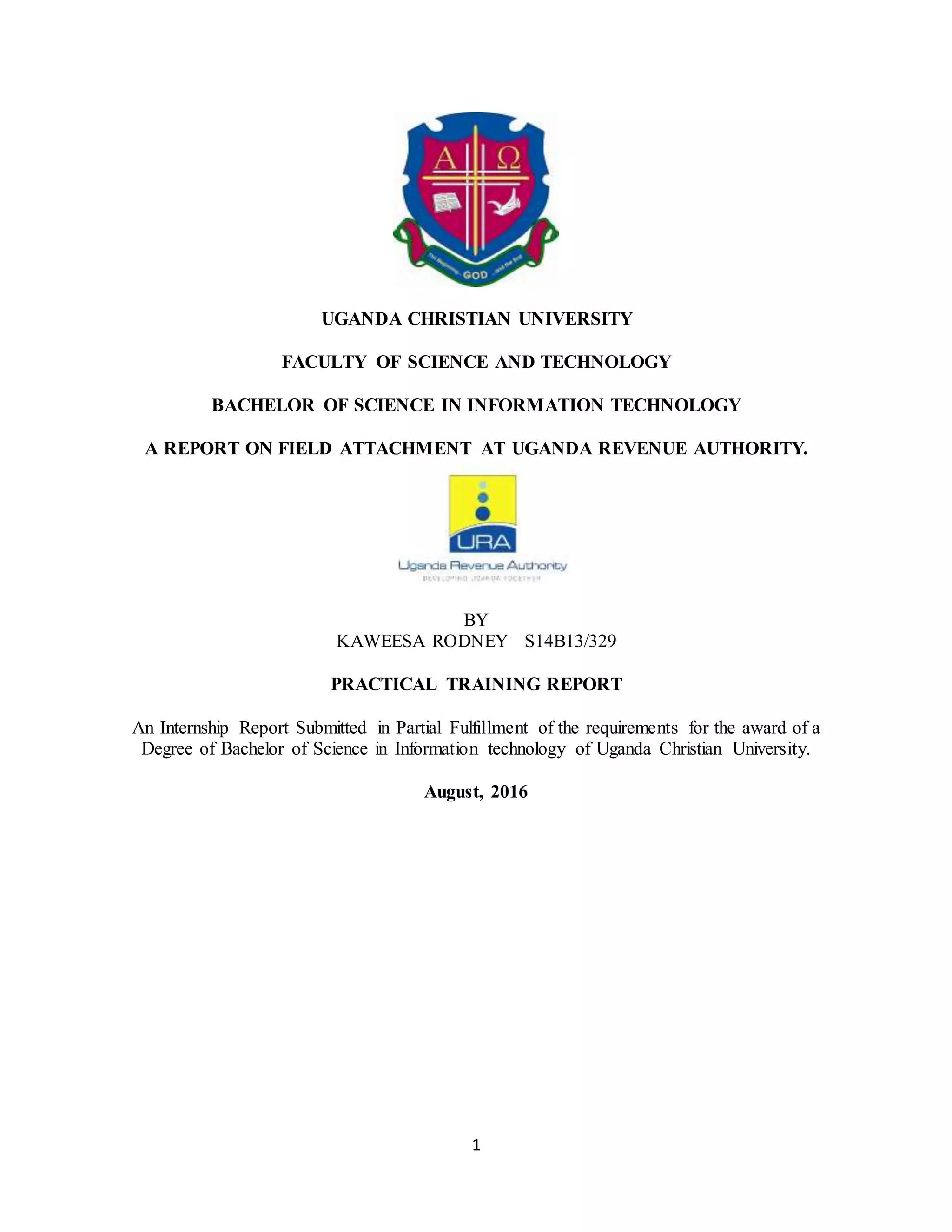 Information technology Internship report PDF