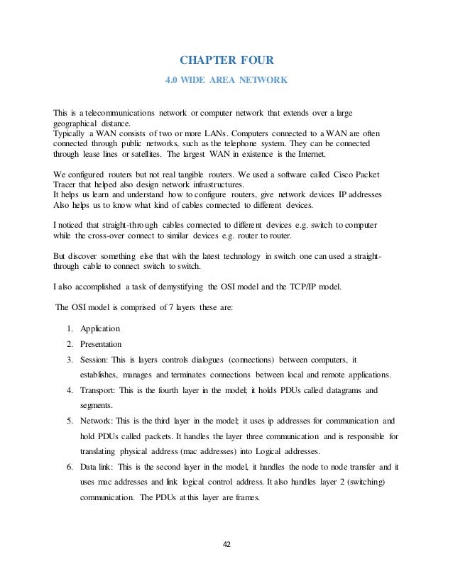 Information technology Internship report