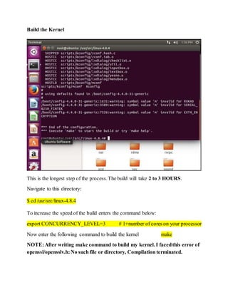 Adding System Call to Kernel | DOCX