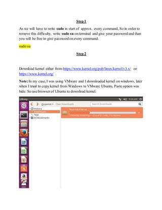 Adding System Call to Kernel | DOCX