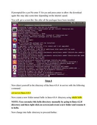 Adding System Call to Kernel | DOCX