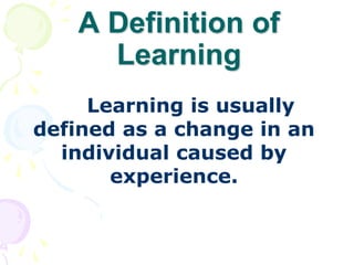 THEORIES OF LEARNING | PPTX