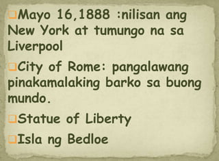 Kabanata 13 Rizal -Pagbisita ni Rizal sa Estados Unidos, 1888  hanggang Kabanata 14-Si Rizal sa London (1888-1889)  