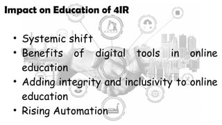 MY REPORT The Fourth Industrial Revolution and Its Impact to curriculum ...