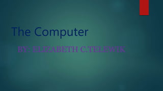 The Computer
BY: ELIZABETH C.TELEWIK
 