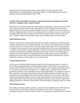 THE IMPACT OF SCHOOL LEADERSHIP ON STUDENTS’ ACADEMIC PERFORMANCE | DOC
