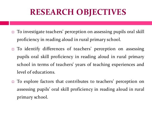 Objectives in research proposal