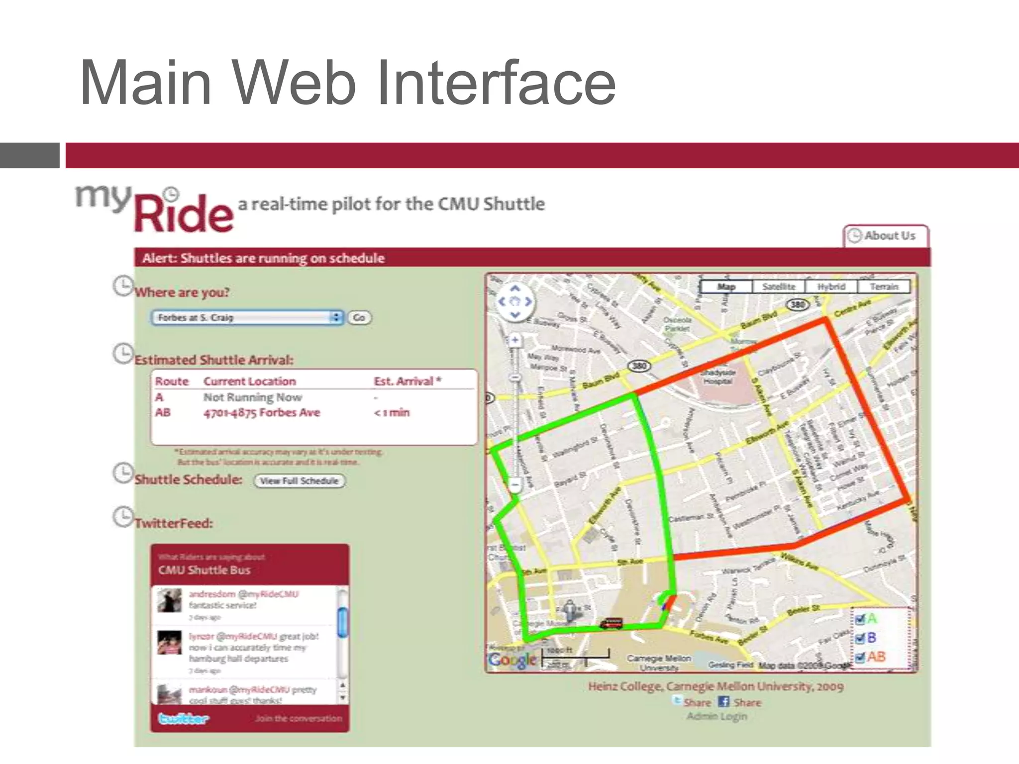 Main Web Interface