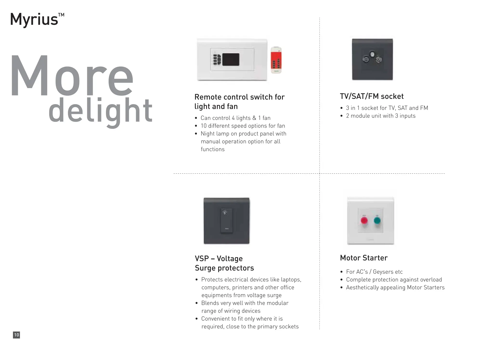 Myrius legrand catalogue, switches and lights | PDF