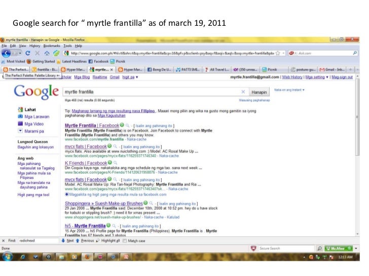 googling myself