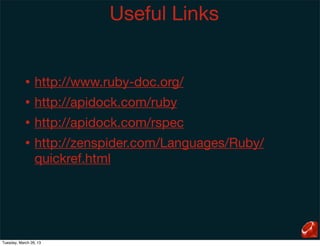 Ruby Programming Introduction | PPT