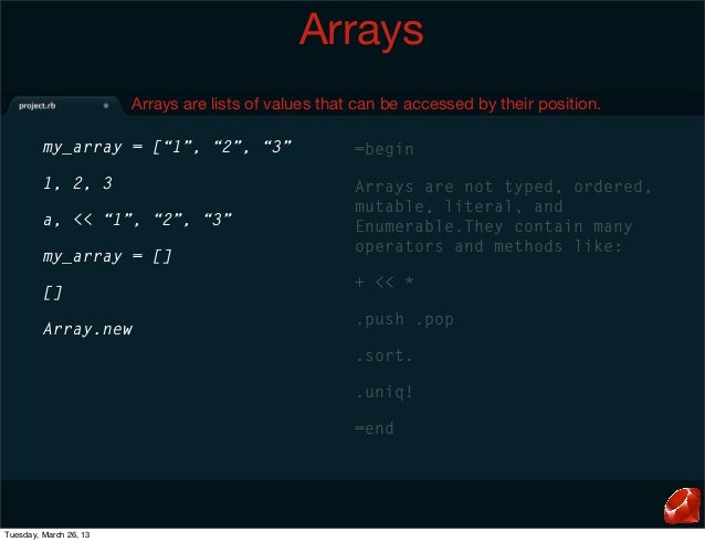 Ruby Programming Introduction Ruby Programming Introduction