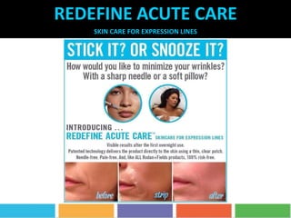 REDEFINE ACUTE CARE
SKIN CARE FOR EXPRESSION LINES
 