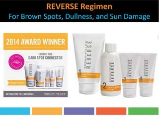 REVERSE Regimen
For Brown Spots, Dullness, and Sun Damage
 