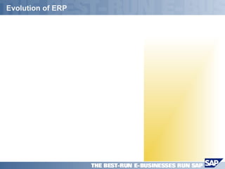 © SAP PPT Title Company (Name) / 5
Evolution of ERP
 