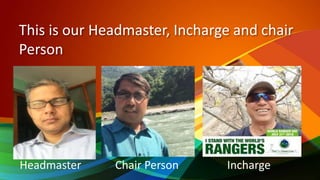 This is our Headmaster, Incharge and chair
Person
Headmaster Chair Person Incharge
 