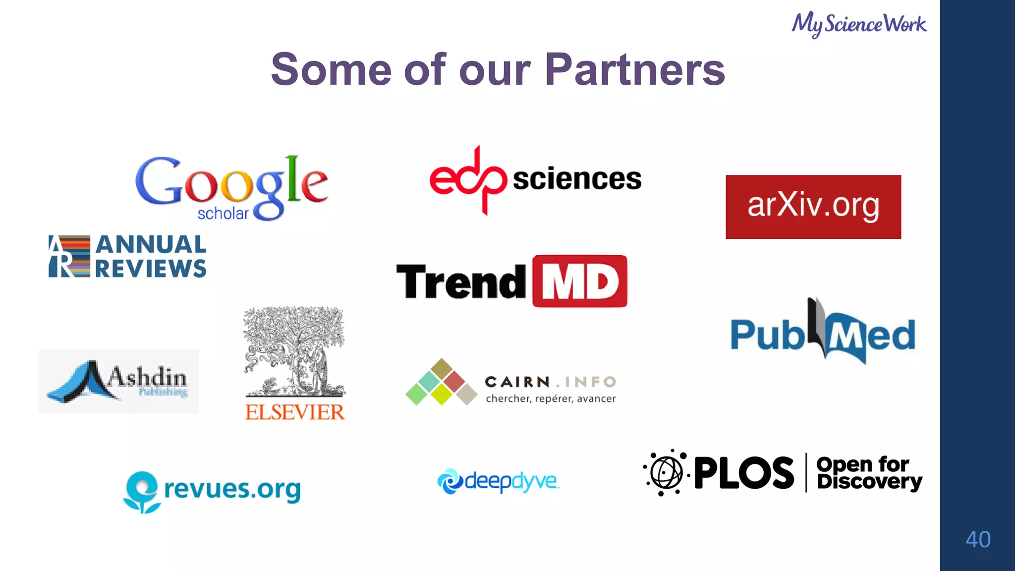 Some of our Partners
40
 