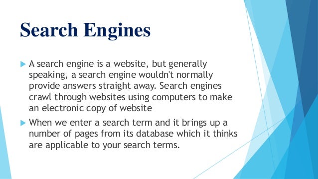 Search engines and its types