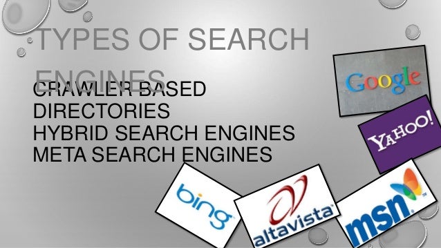Search engines and its types