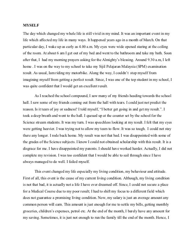 Event changed my life essay
