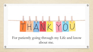 For patiently going through my Life and know
about me.
 