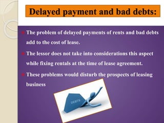 problems and prospects of leasing in india | PPTX