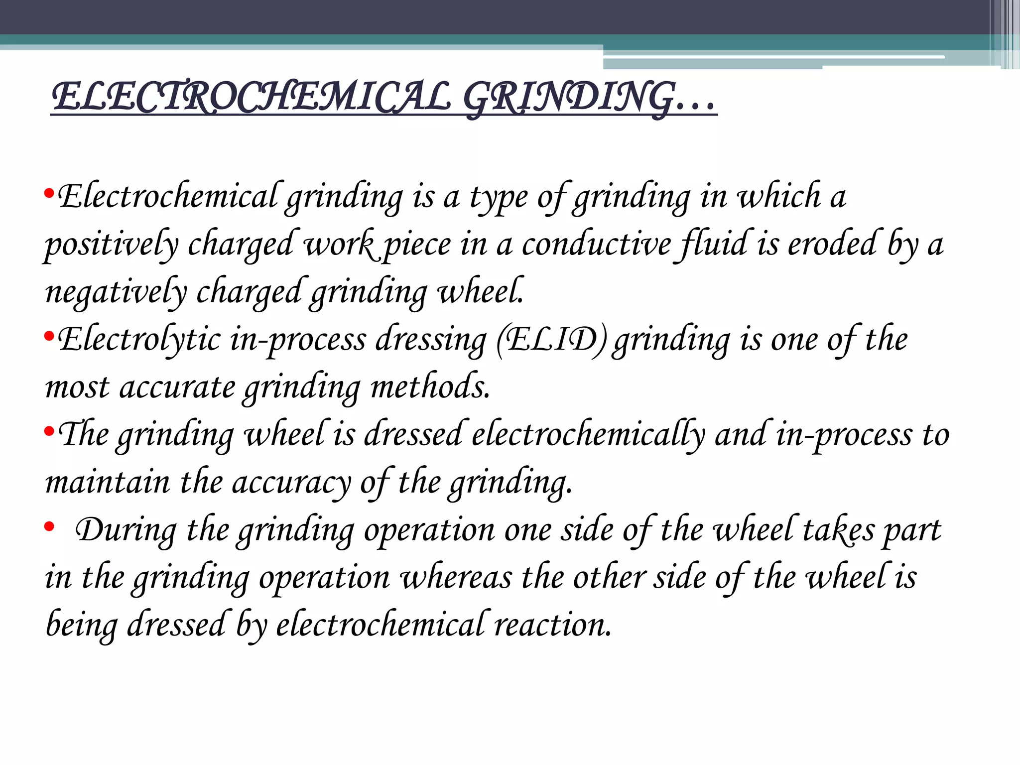 Grinding- a material removal process | PPTX