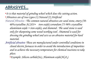 Grinding- a material removal process | PPTX