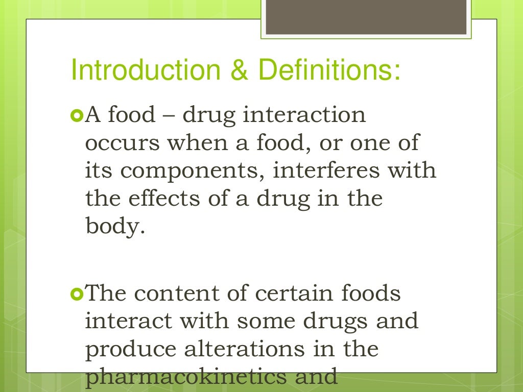 Common Food Drug Interactions
