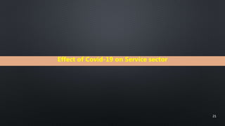 Effect of Covid-19 on Service sector
21
 