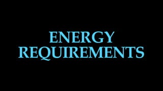 ENERGY
REQUIREMENTS
 