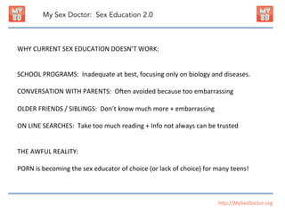 My sexdoctor pitch deck | PPT