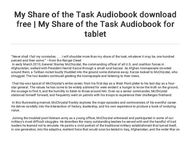 My share of the task quotes