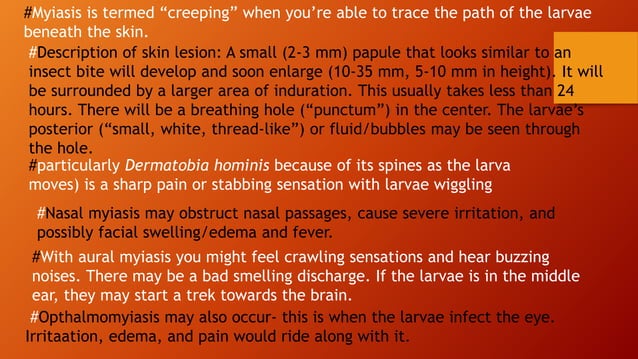 Myiasis ....a parasitic disease. | PPTX