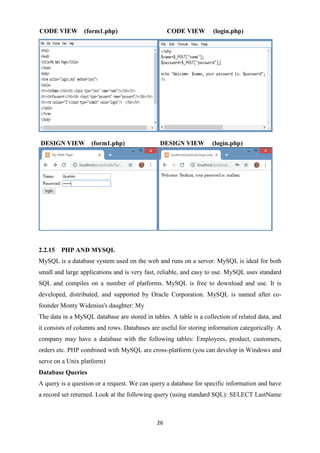Siwes Report on Back End Web Development | PDF