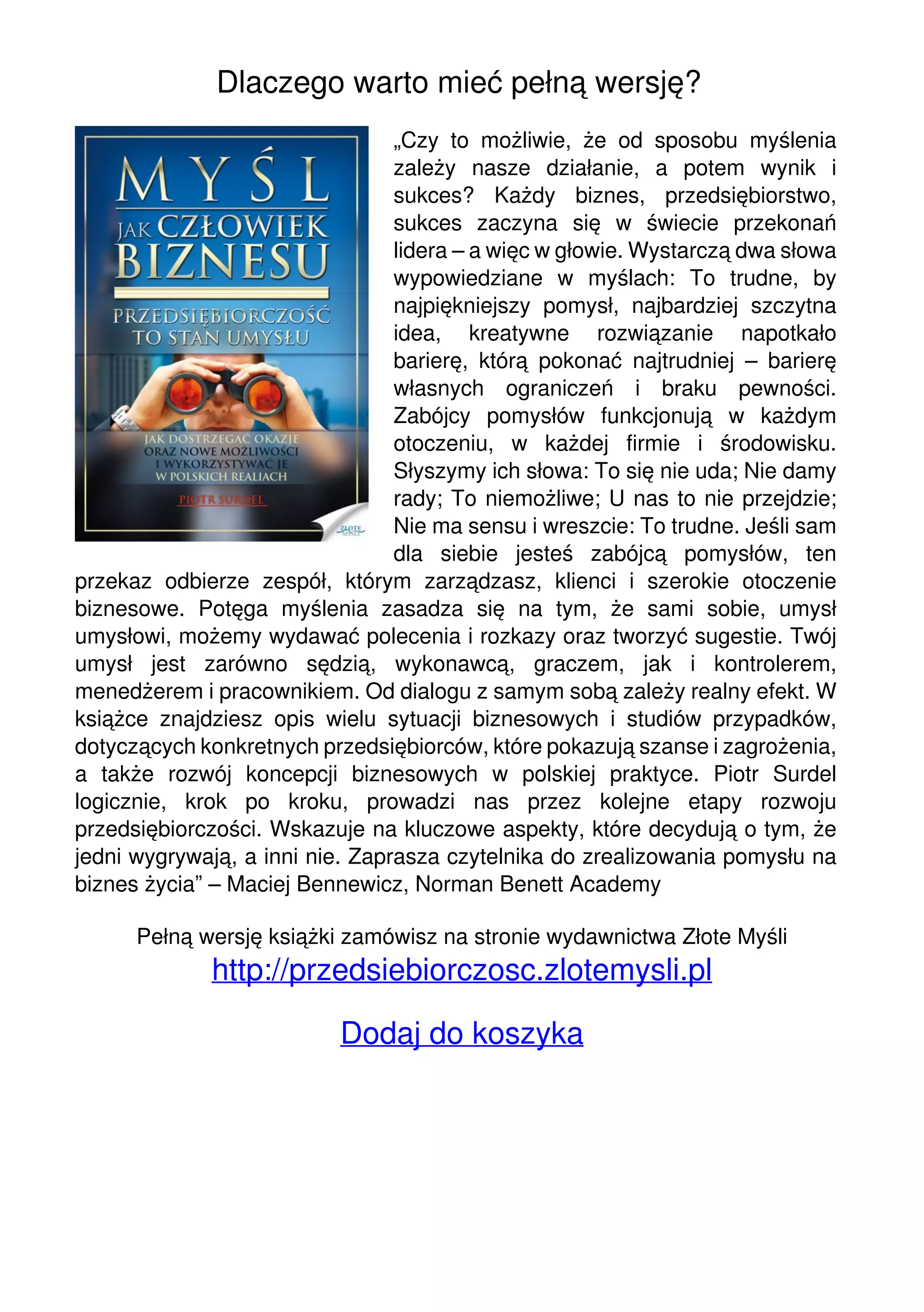 Mysl jak-czlowiek-biznesu | PDF