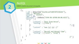 NoSQL
DBMS orienté document (mongodb)
2
 