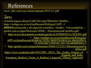 References
www.Slideshare.net/AhmedRefat48
www. jilrc.com/wp-content/uploads/2015/12/.pdf
...
[PPT]
research.iugaza.edu.ps...