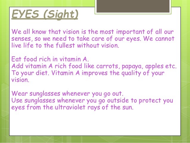 Care Of The Senses Care Of The Senses