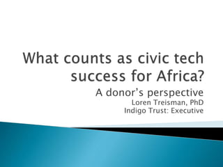 My Presentation from The Impact of Civic Tech Conference 2015