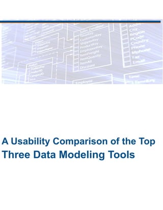 A Usability Comparison of the Top
Three Data Modeling Tools
 