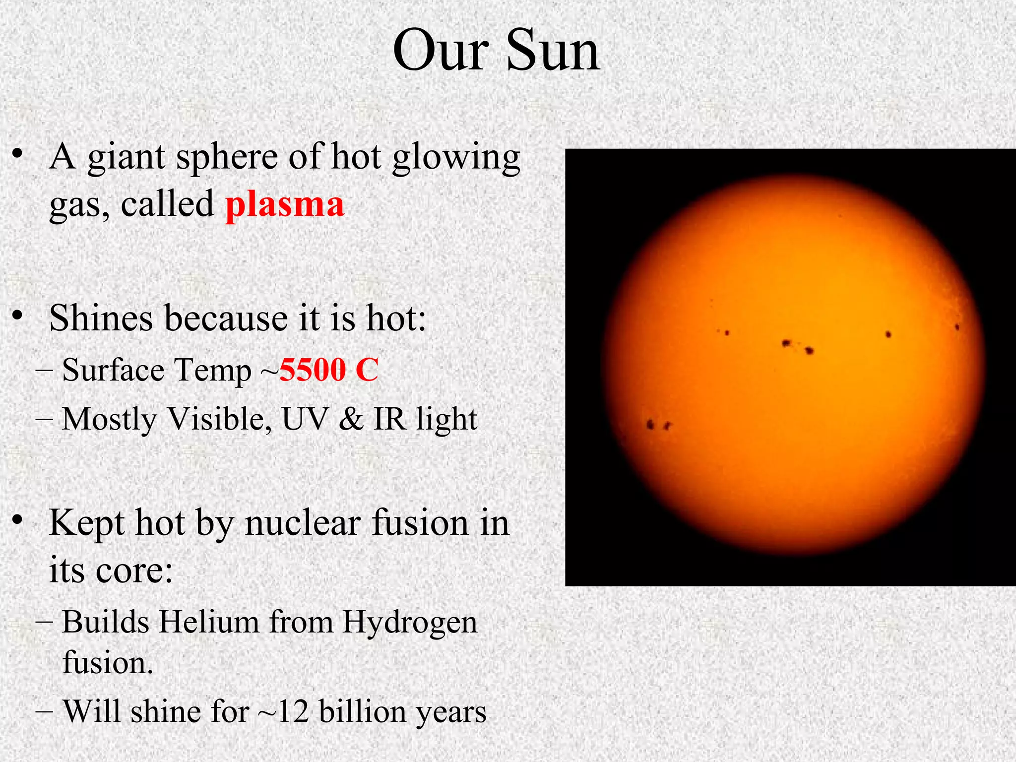 The Sun and our Solar System | PPT
