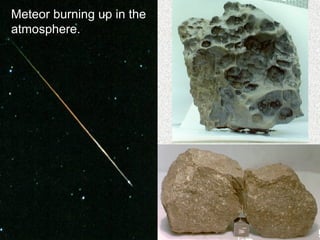 Meteor burning up in the
atmosphere.
 