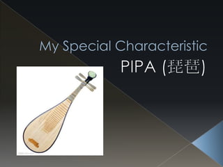 My Special Characteristic PIPA (琵琶) 