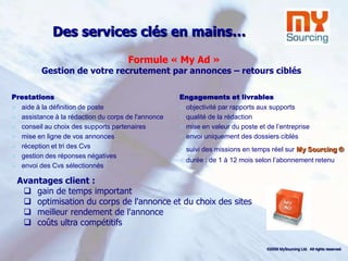 Coopter en interneDes solutions classiques…©2009 MySourcing Ltd.  All rights reserved.