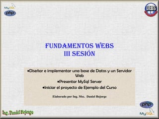 Fundamentos Webs iii Sesión ,[object Object],[object Object],[object Object],[object Object]